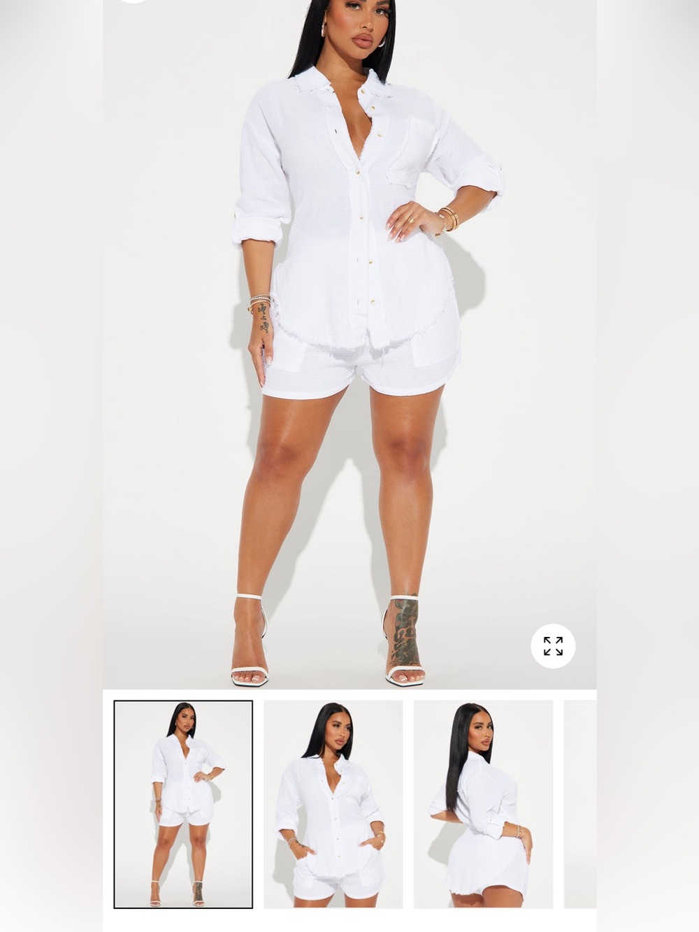 Women’s White short Set